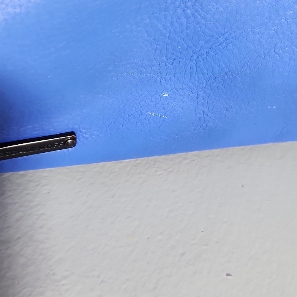 Rebecca Minkoff Bowery Leather Tote Bag Electric Blue With Black Hardware Purse View 6
